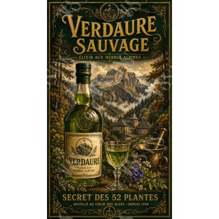 Verdaure Sauvage - Secret des 52 Plantes - affiche & plaque vintage | Manufacture Arssans