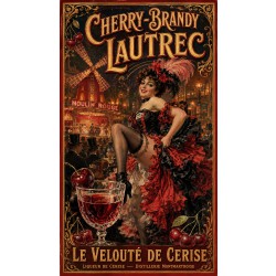 Cherry-Brandy Lautrec — Le Velouté de Cerise – affiche & plaque vintage | Manufacture Arssans