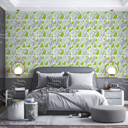 Papier Peint Viror - papier peint intissé vert pour chambre