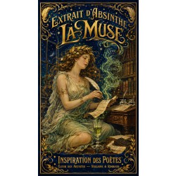 Extrait d'Absinthe La Muse — Inspiration des Poètes – affiche & plaque vintage | Manufacture Arssans