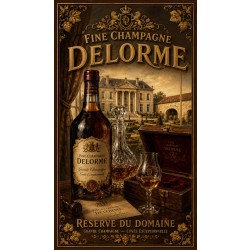 Fine Champagne Delorme — Réserve du Domaine – affiche & plaque vintage | Manufacture Arssans