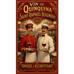 Vin de Quinquina Saint-Raphaël-Beaumont — Tonique & Reconstituant – affiche & plaque vintage | Manufacture Arssans