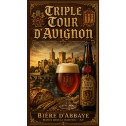 Triple Tour d'Avignon — Bière d'Abbaye – affiche & plaque vintage | Manufacture Arssans