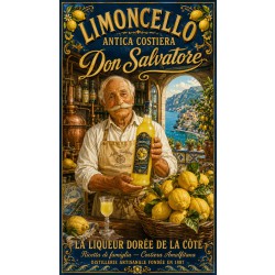 Limoncello Antica Costiera — Don Salvatore – affiche & plaque vintage | Manufacture Arssans