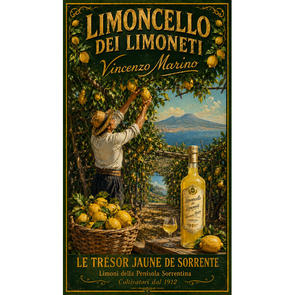 Limoncello dei Limoneti — Vincenzo Marino – affiche & plaque vintage | Manufacture Arssans