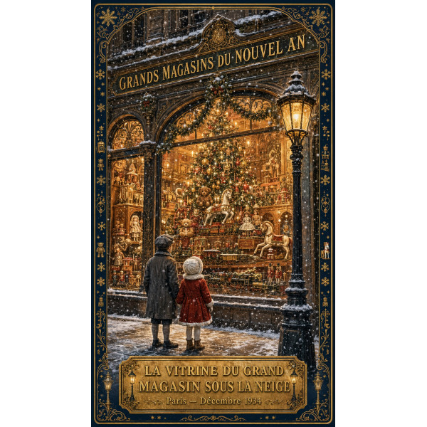 La Vitrine du Grand Magasin sous la Neige — Manufacture Arssans
