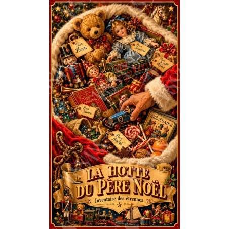 La Hotte du Père Noël - affiche & plaque vintage | Manufacture Arssans