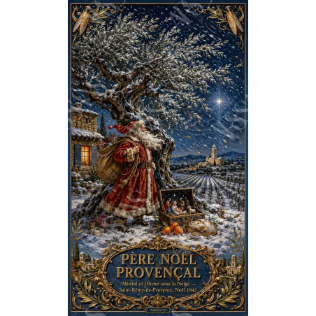 Père Noël Provençal - affiche & plaque vintage | Manufacture Arssans