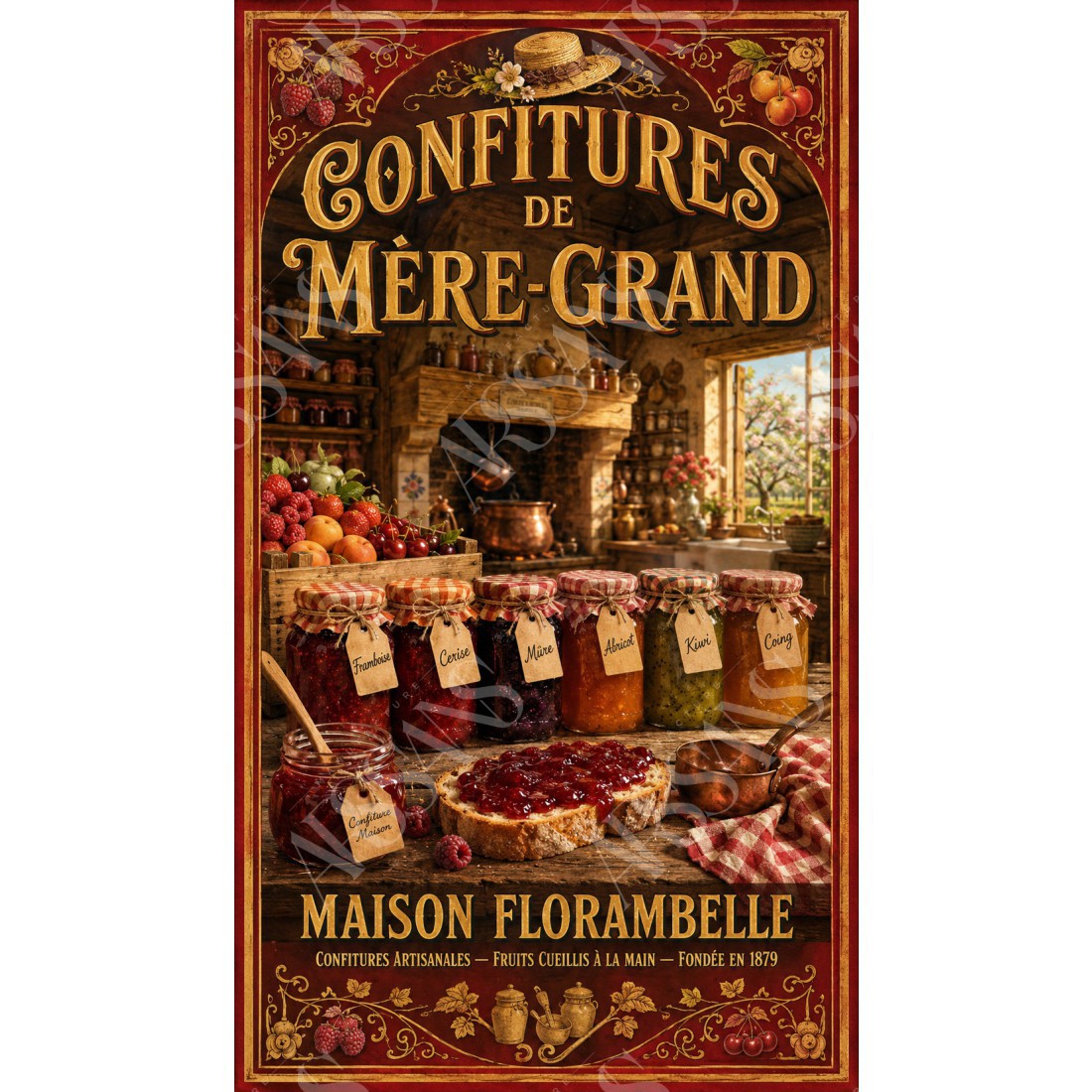 Confitures de Mère-Grand – affiche & plaque vintage | Manufacture Arssans