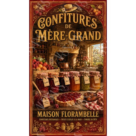 Confitures de Mère-Grand - affiche & plaque vintage | Manufacture Arssans