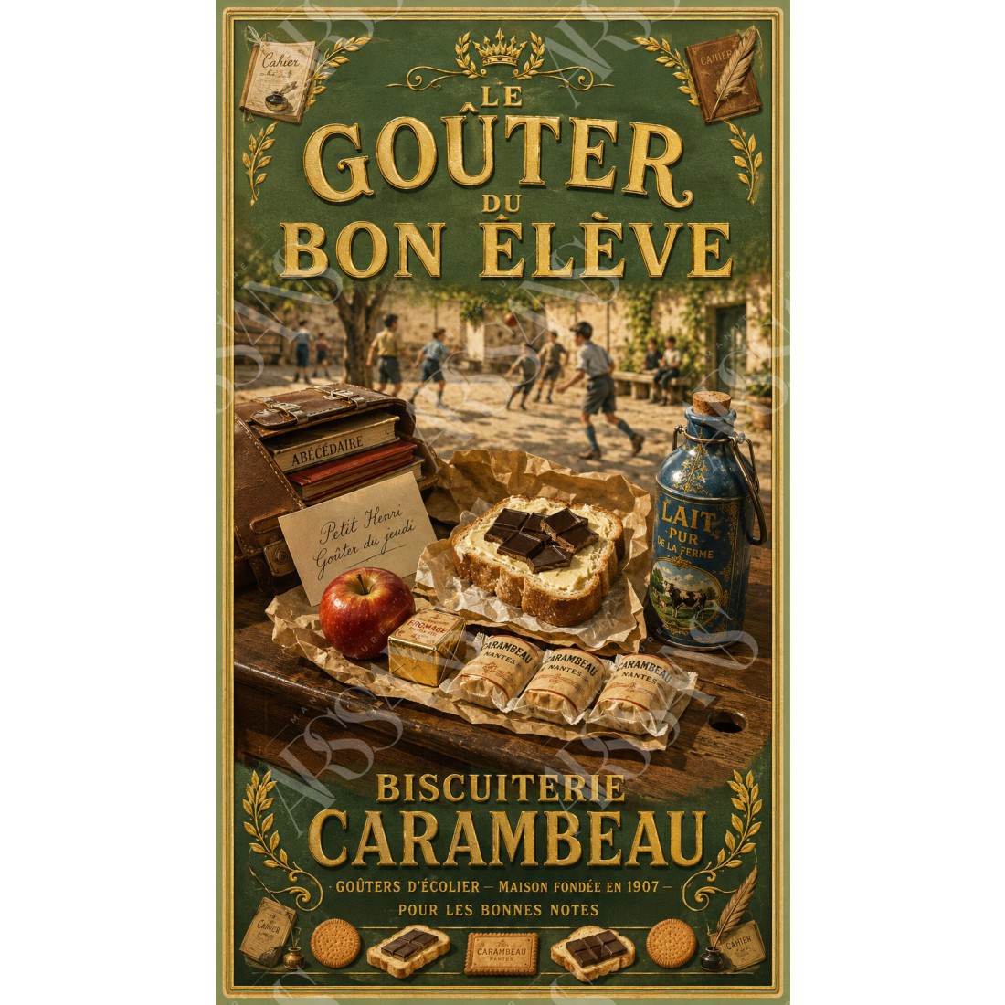 Le Goûter du Bon Élève – affiche & plaque vintage | Manufacture Arssans