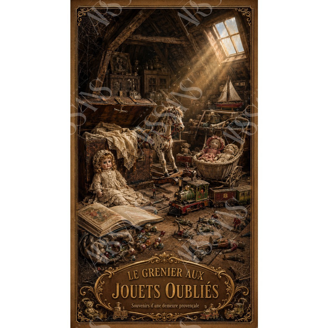 Le Grenier aux Jouets Oubliés – affiche & plaque vintage | Manufacture Arssans
