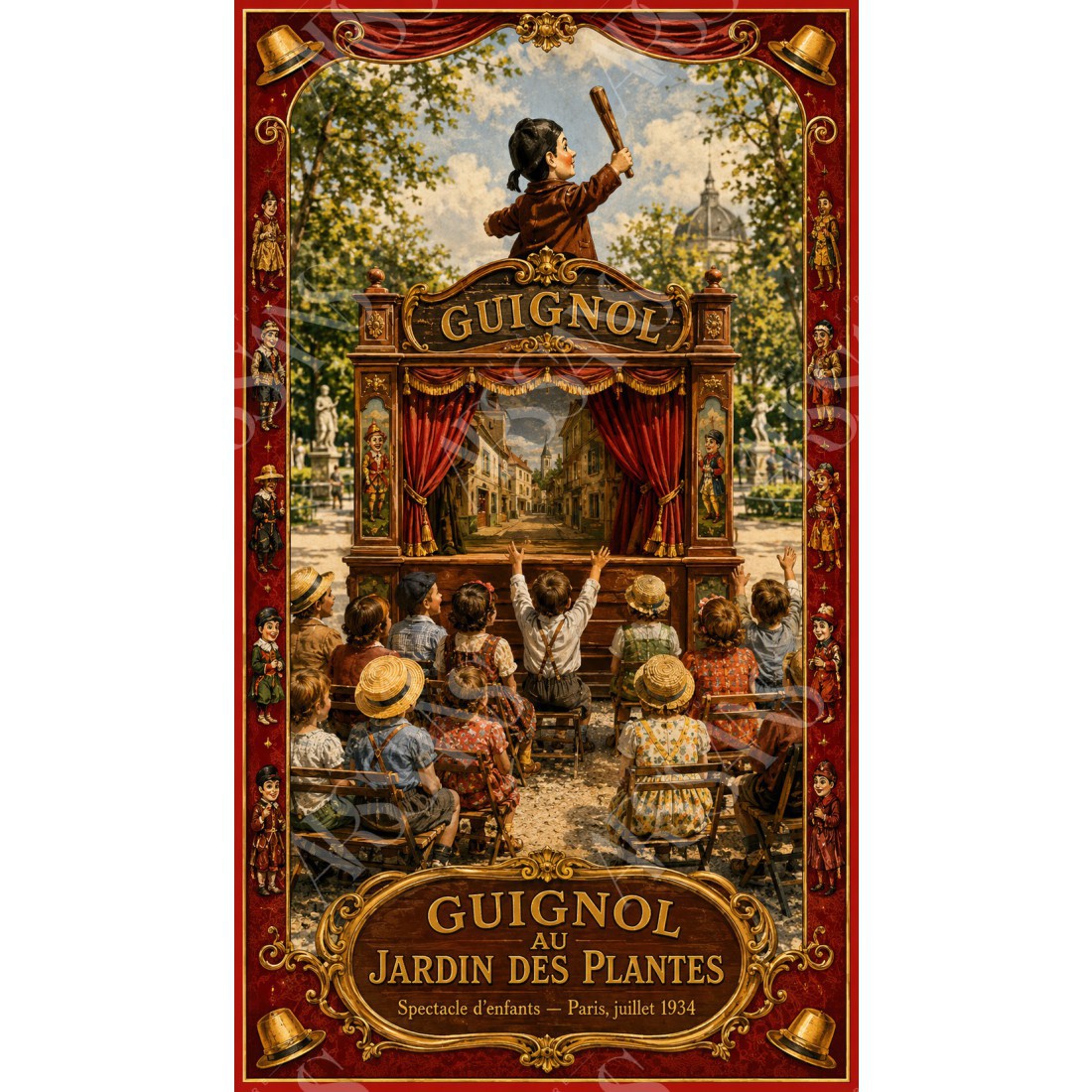 Guignol au Jardin des Plantes – affiche & plaque vintage | Manufacture Arssans