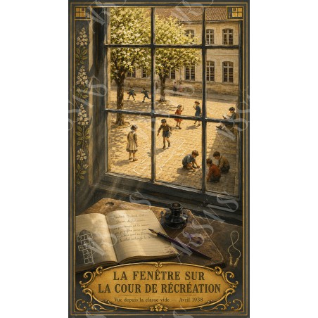 L'Ours en Peluche au Coin du Feu - affiche & plaque vintage | Manufacture Arssans