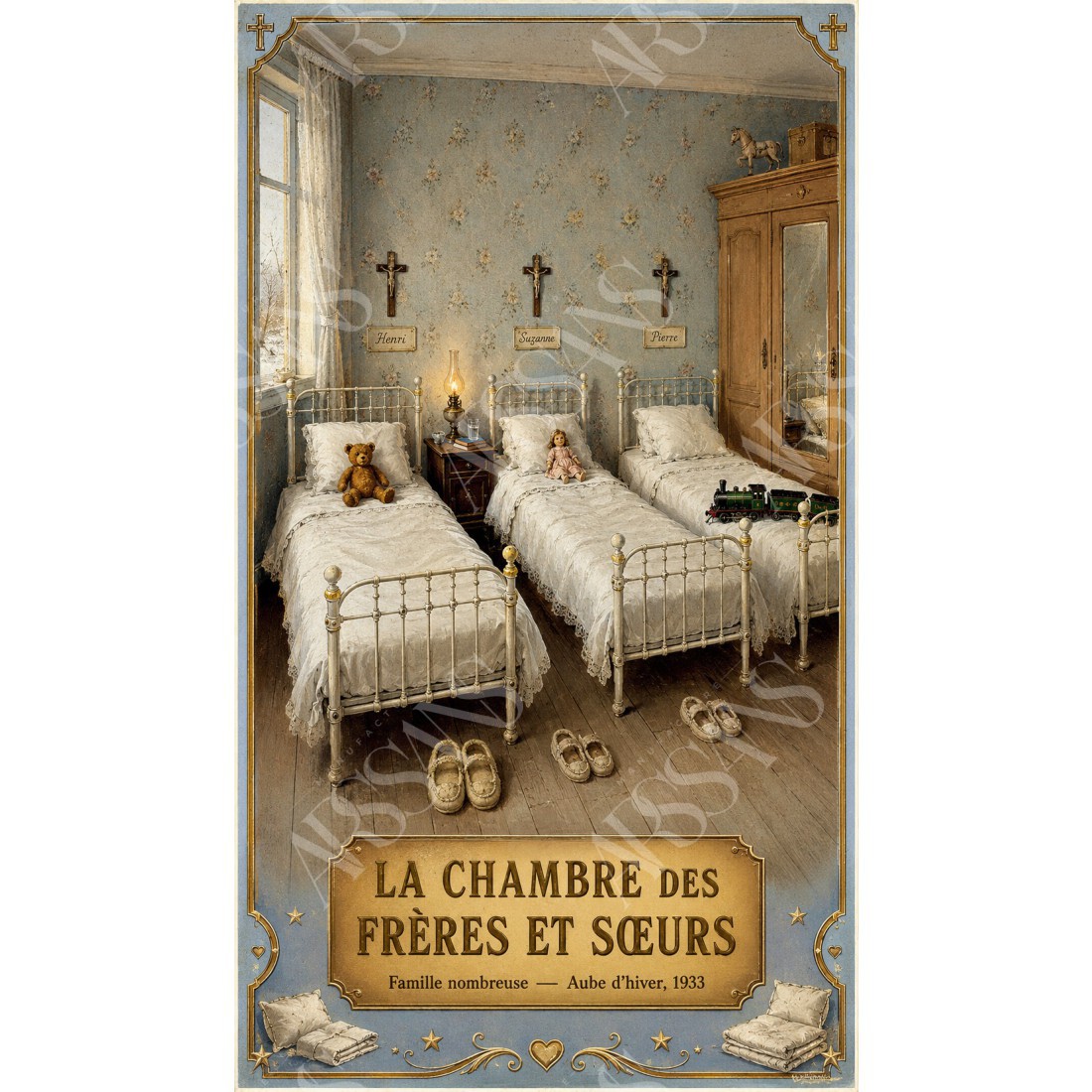 La Chambre des Frères et Sœurs – affiche & plaque vintage | Manufacture Arssans