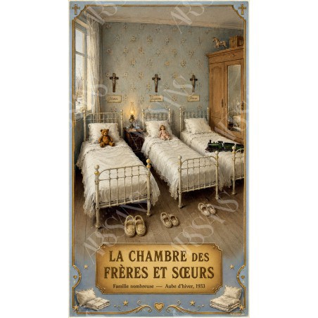 La Chambre des Frères et Sœurs - affiche & plaque vintage | Manufacture Arssans