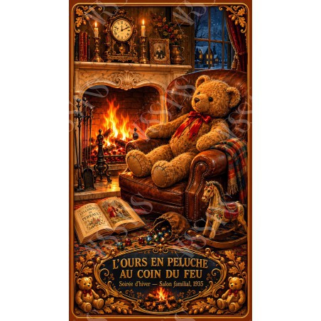 Le Tapis aux Jouets Éparpillés - affiche & plaque vintage | Manufacture Arssans