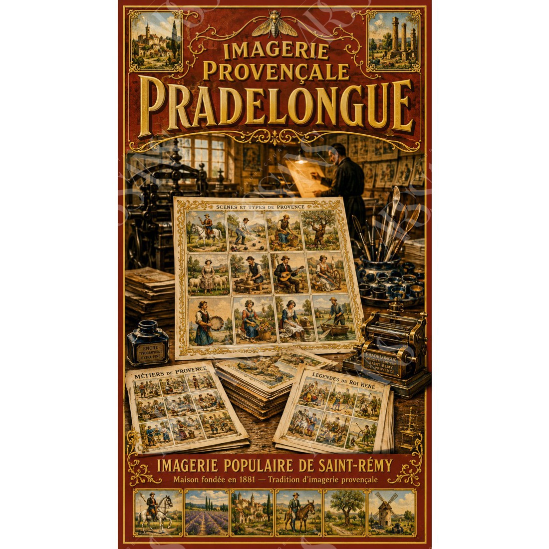 Imagerie Provençale Pradelongue – affiche & plaque vintage | Manufacture Arssans