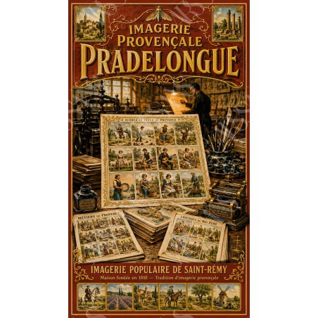 Imagerie Provençale Pradelongue - affiche & plaque vintage | Manufacture Arssans
