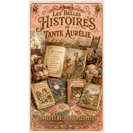 Les Belles Histoires de Tante Aurélie - affiche & plaque vintage | Manufacture Arssans