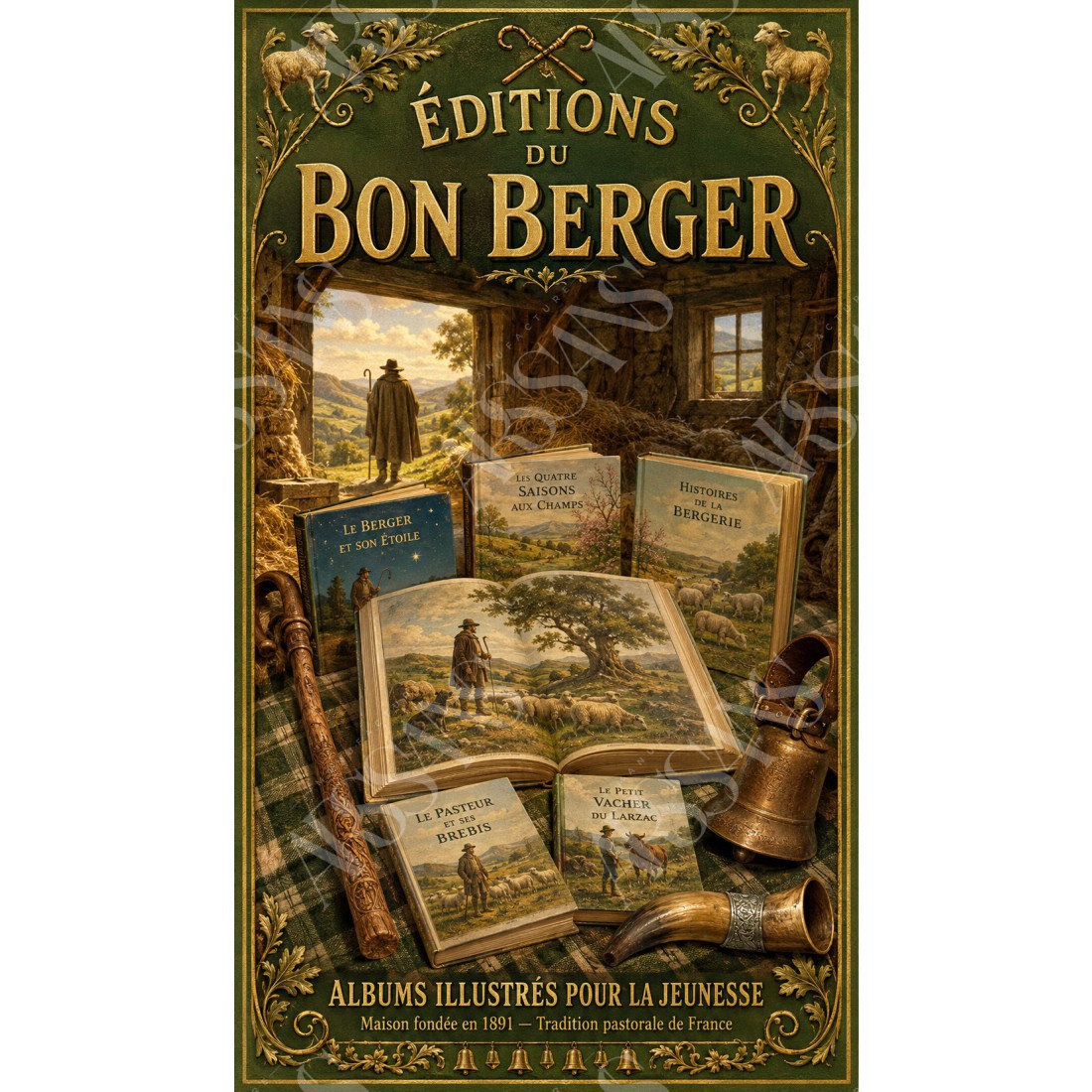 Éditions du Bon Berger – affiche & plaque vintage | Manufacture Arssans