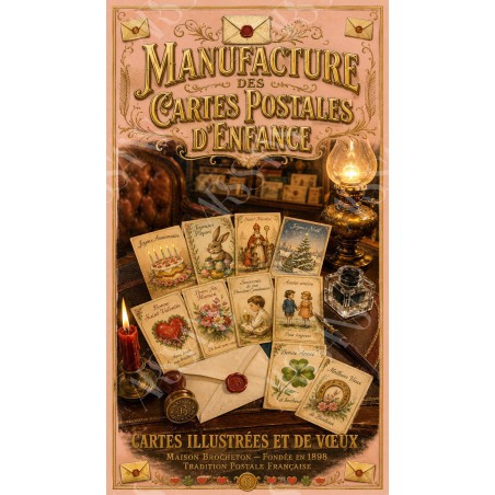 Manufacture des Cartes Postales d'Enfance - affiche & plaque vintage | Manufacture Arssans