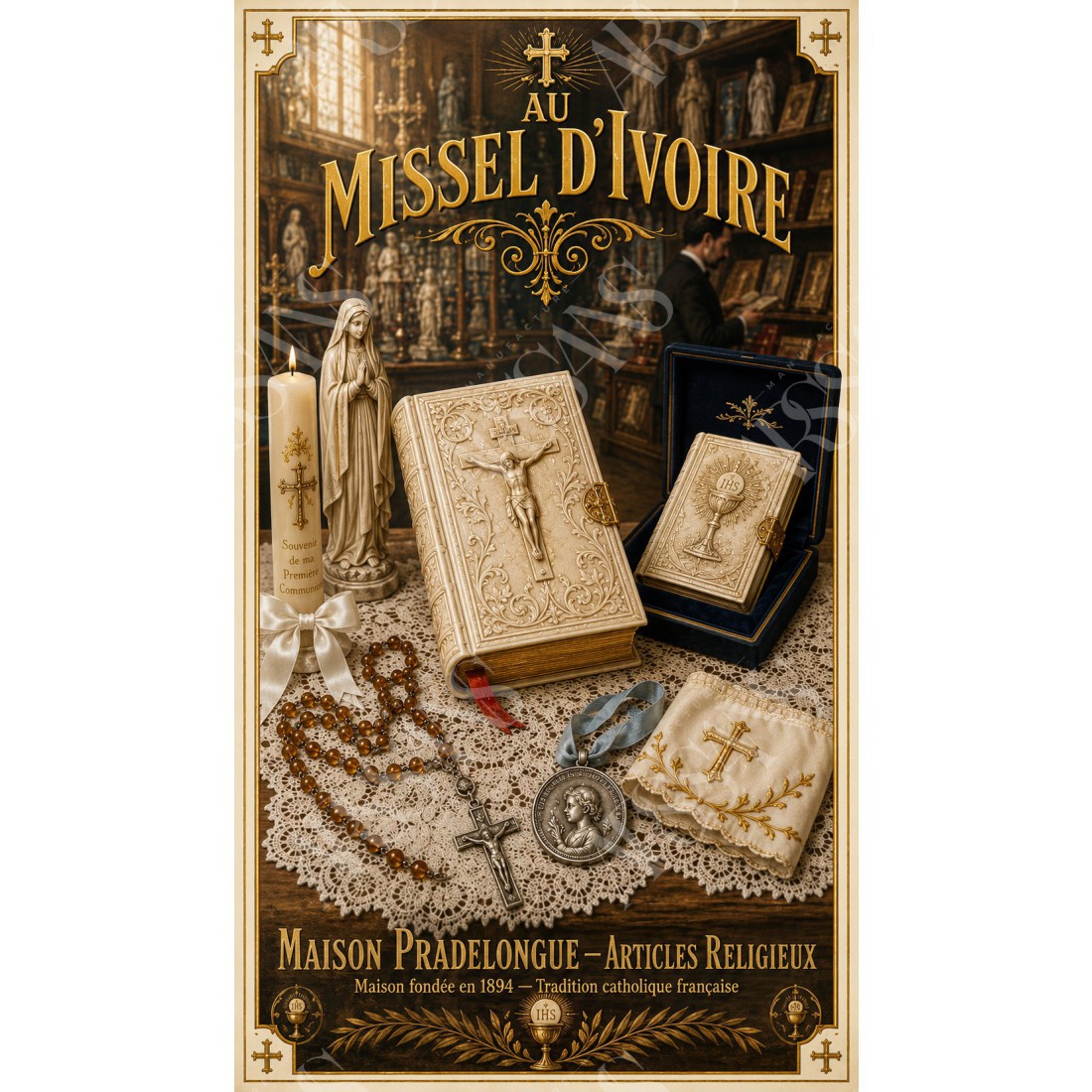 Au Missel d'Ivoire – affiche & plaque vintage | Manufacture Arssans
