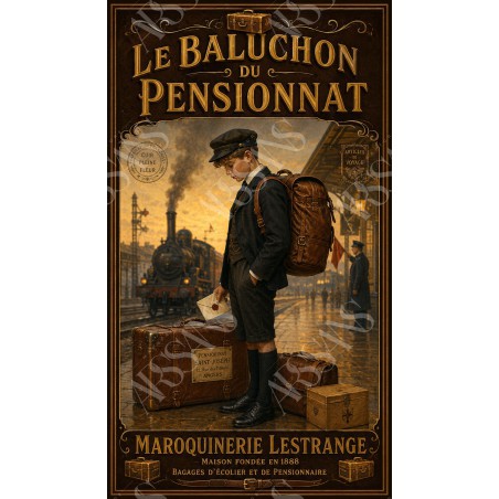 Le Baluchon du Pensionnat - affiche & plaque vintage | Manufacture Arssans