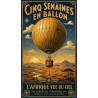Cinq Semaines en Ballon – affiche & plaque vintage | Manufacture Arssans