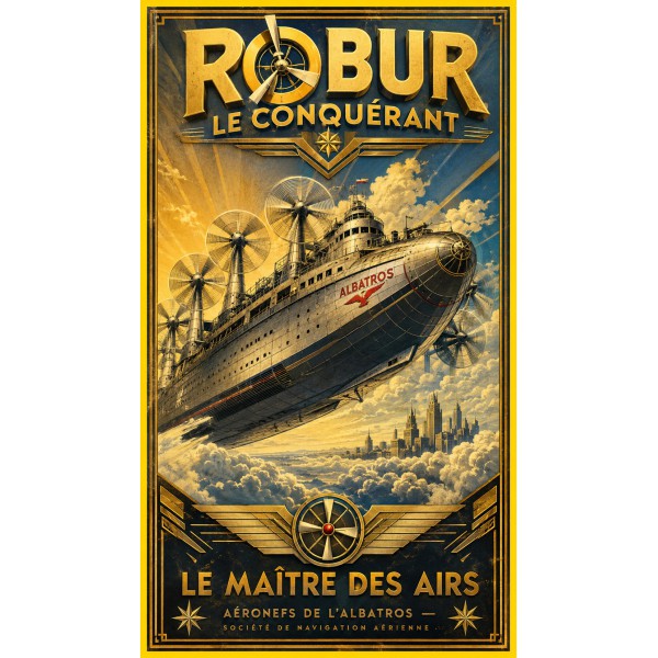 Robur le Conquérant – affiche & plaque vintage | Manufacture Arssans