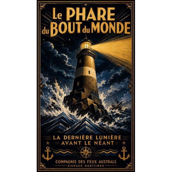 Le Phare du Bout du Monde – affiche & plaque vintage | Manufacture Arssans