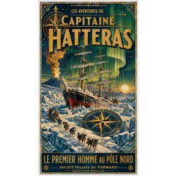 Les Aventures du Capitaine Hatteras – affiche & plaque vintage | Manufacture Arssans