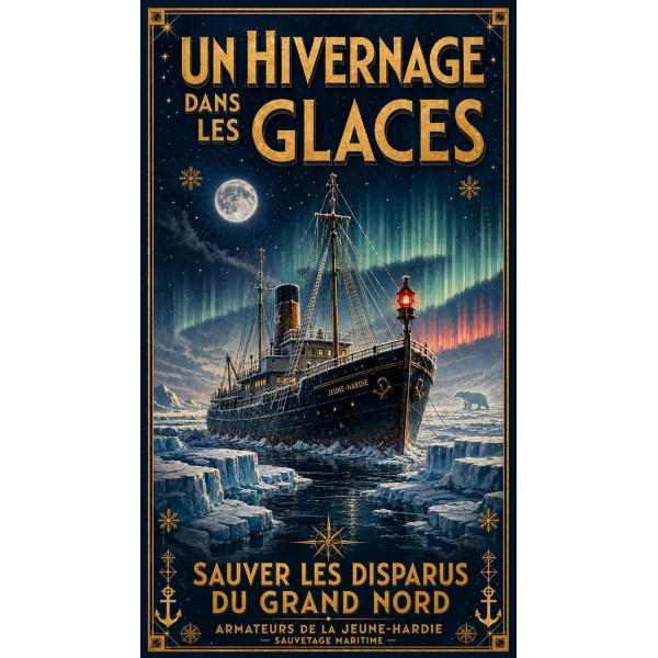 Un Hivernage dans les Glaces – affiche & plaque vintage | Manufacture Arssans