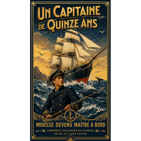 Un Capitaine de Quinze Ans – affiche & plaque vintage | Manufacture Arssans