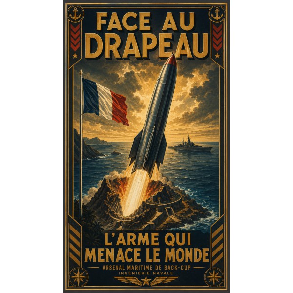 Face au Drapeau – affiche & plaque vintage | Manufacture Arssans