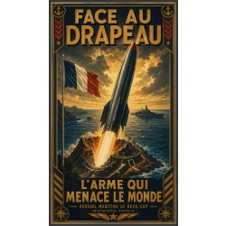 Face au Drapeau – affiche & plaque vintage | Manufacture Arssans