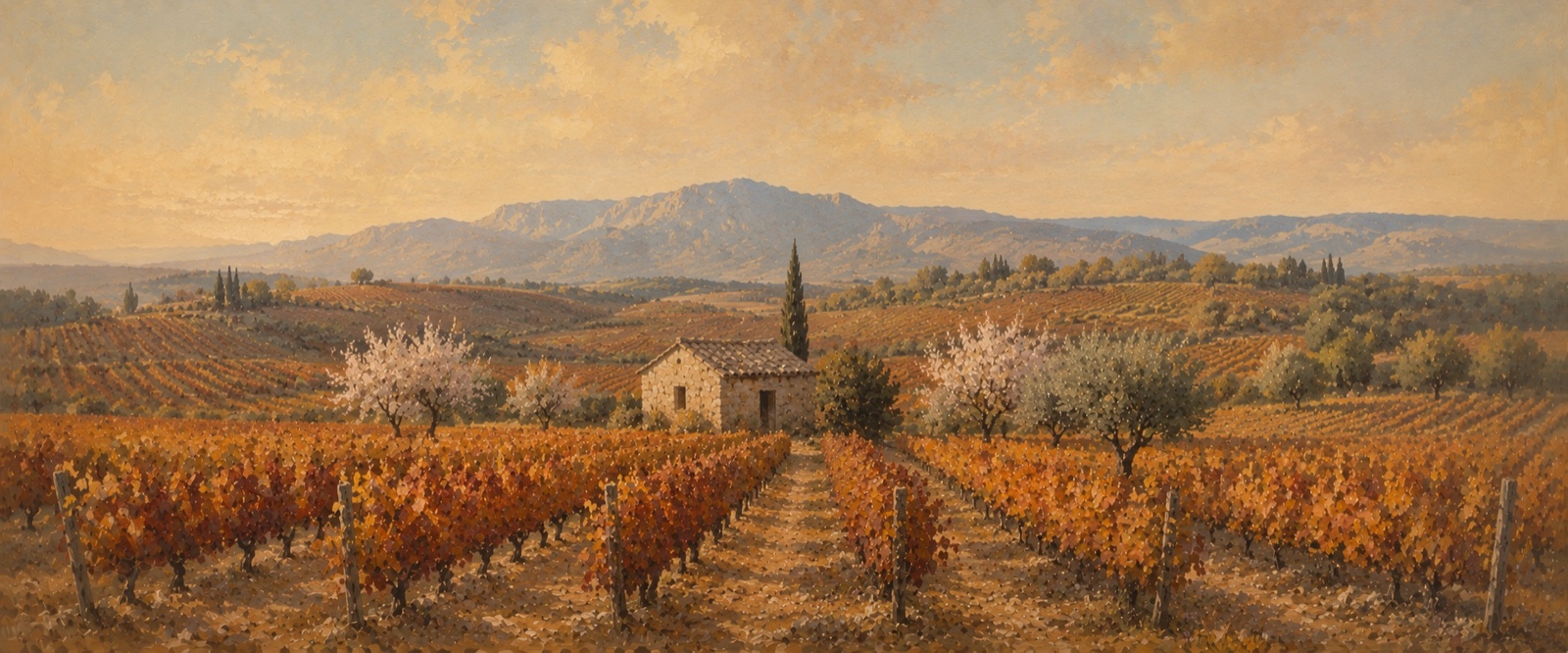 Vignoble provençal en automne