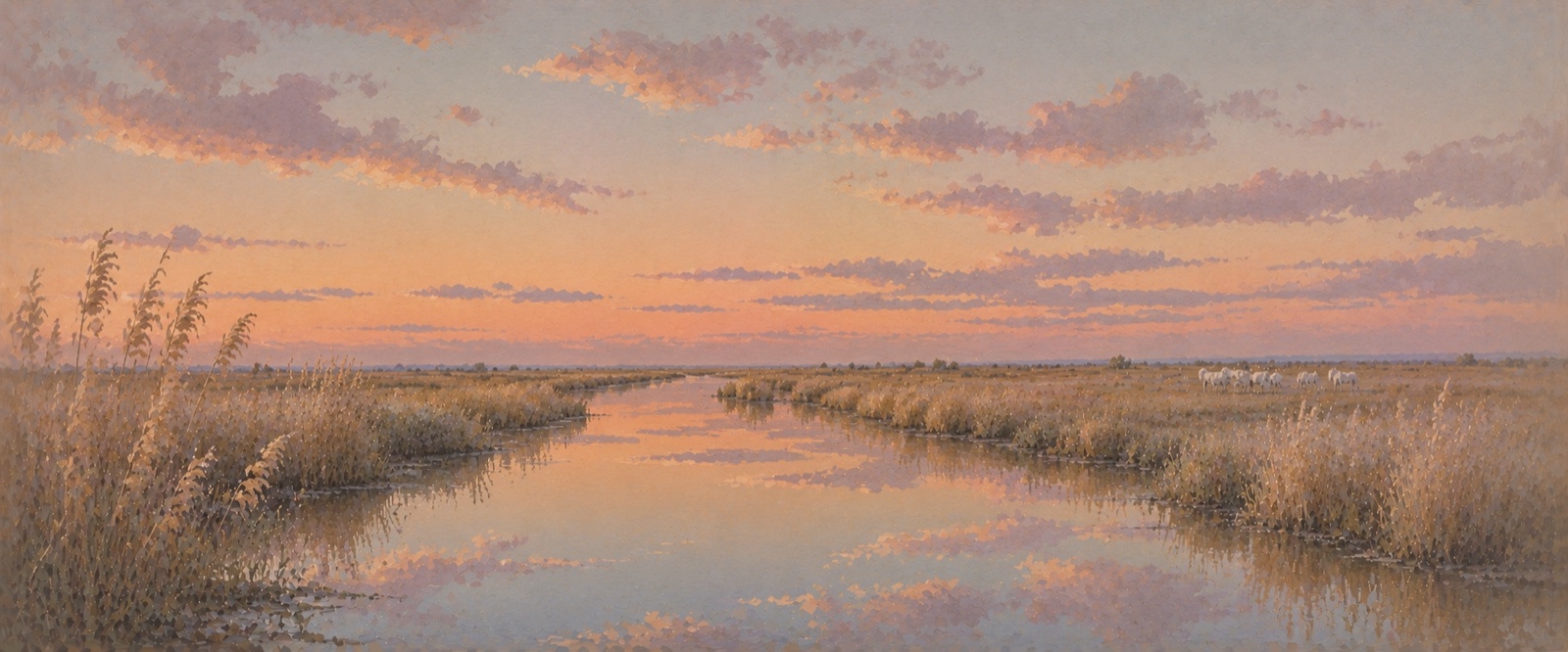 Roubine et roseaux de Camargue