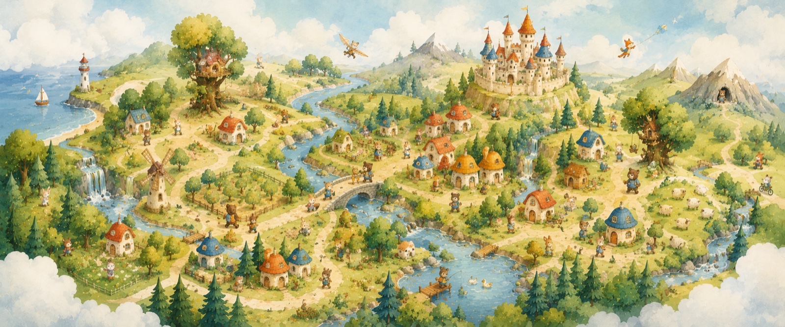 Pays imaginaire vu d'en haut