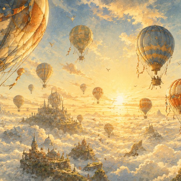 Montgolfières au-dessus des nuages — Manufacture Arssans