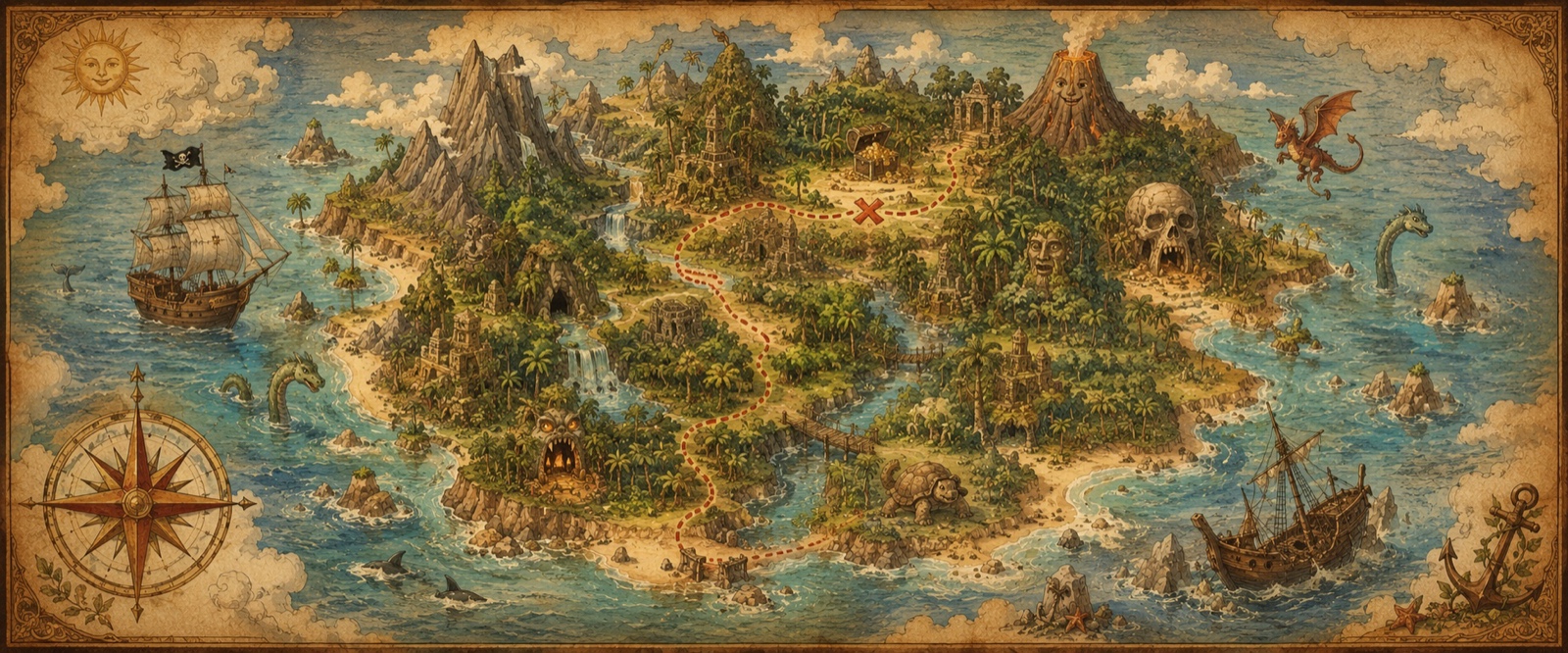 Carte au trésor des aventuriers