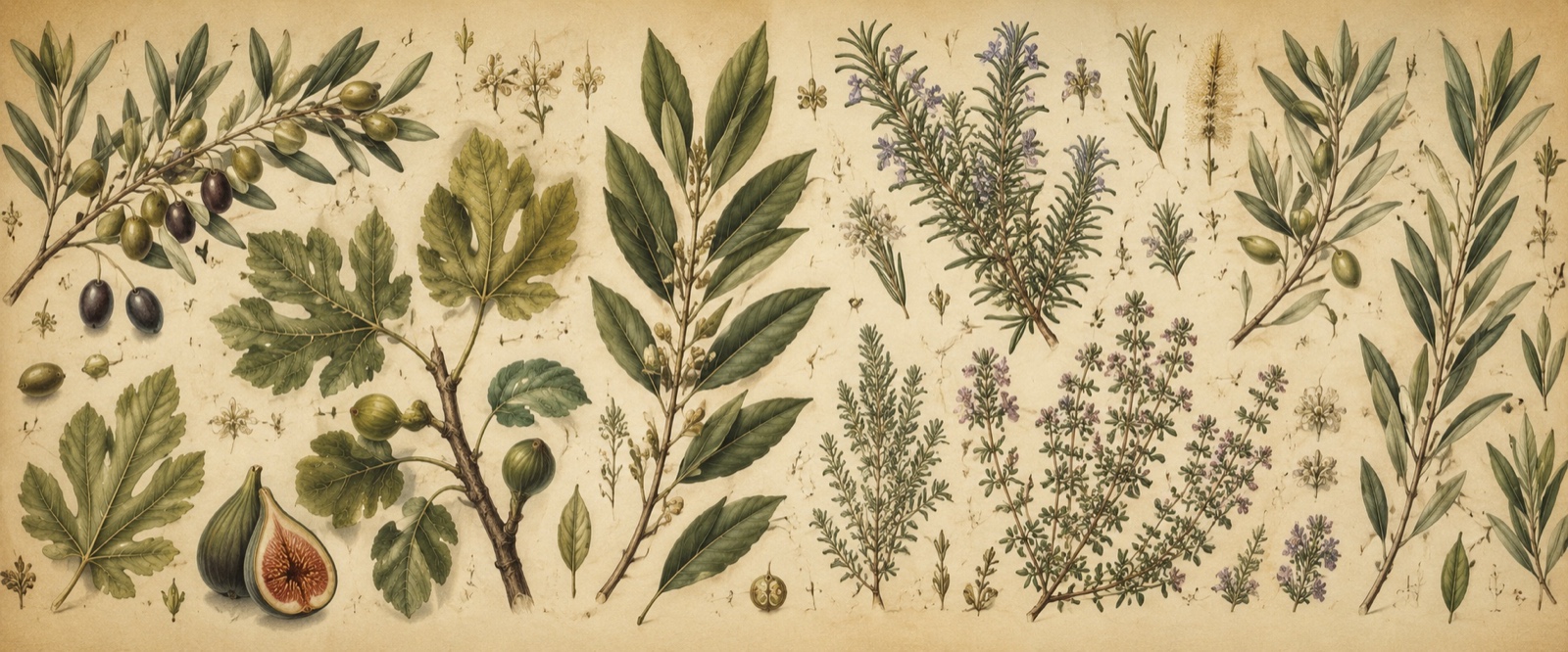 Herbier de plantes méditerranéennes