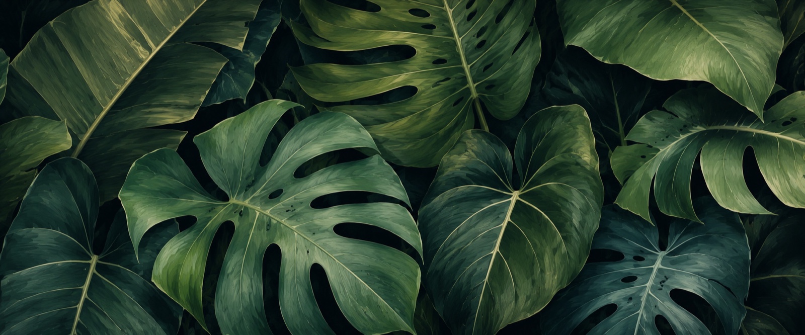 Feuilles géantes en gros plan