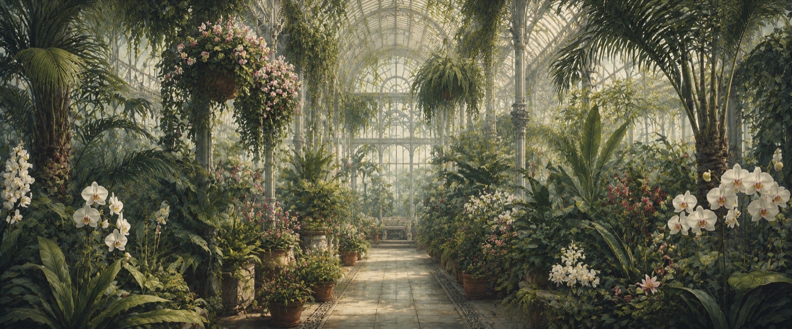 Serre botanique foisonnante