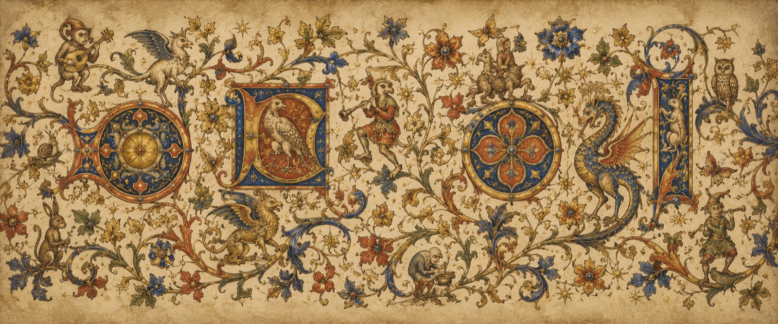 Manuscrit enluminé recomposé