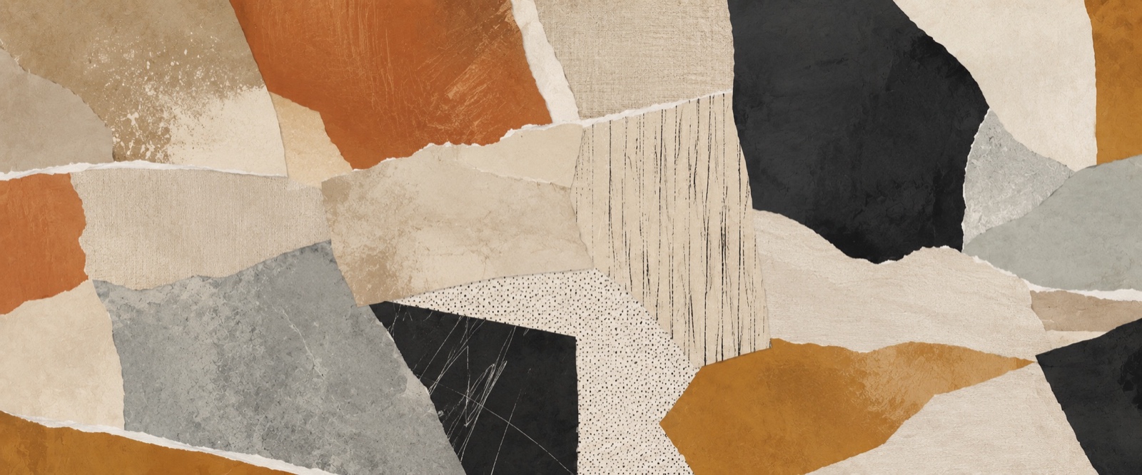 Collage abstrait de matières
