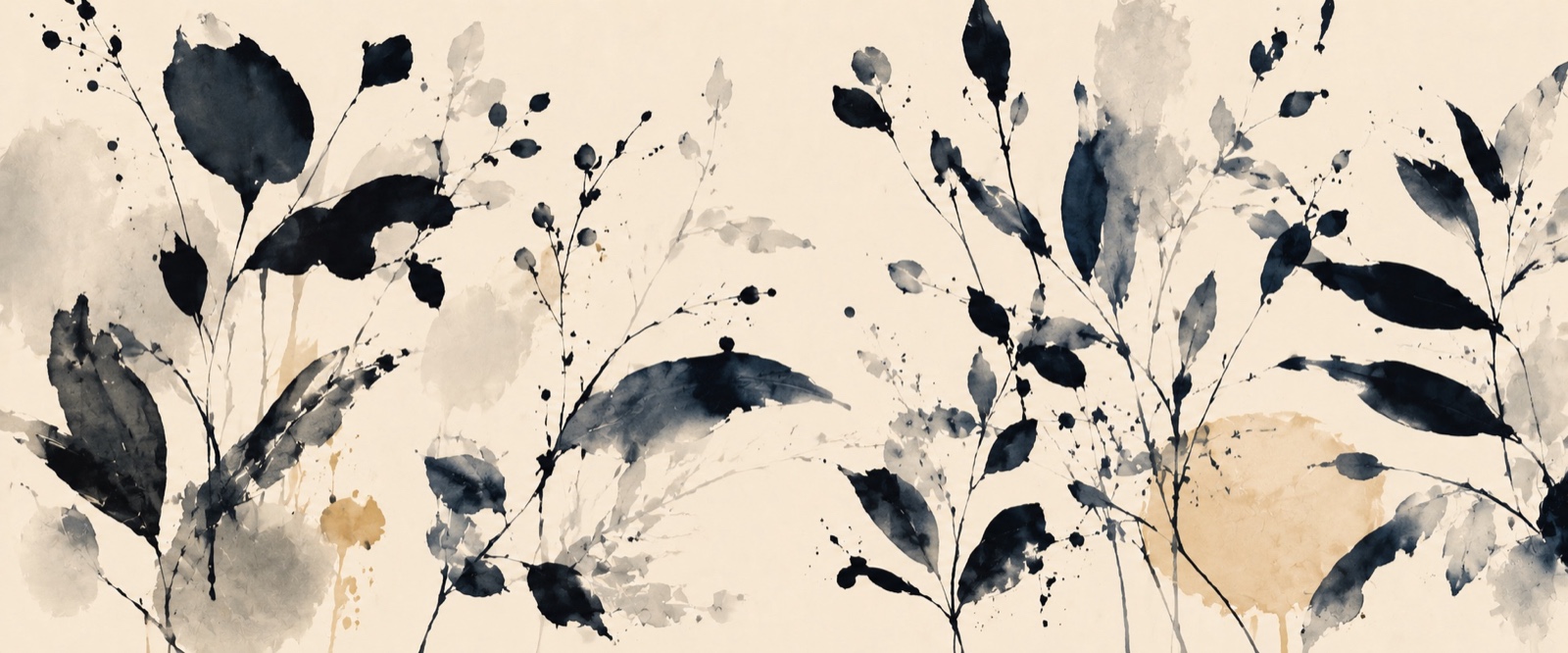 Botanique à l'encre et lavis