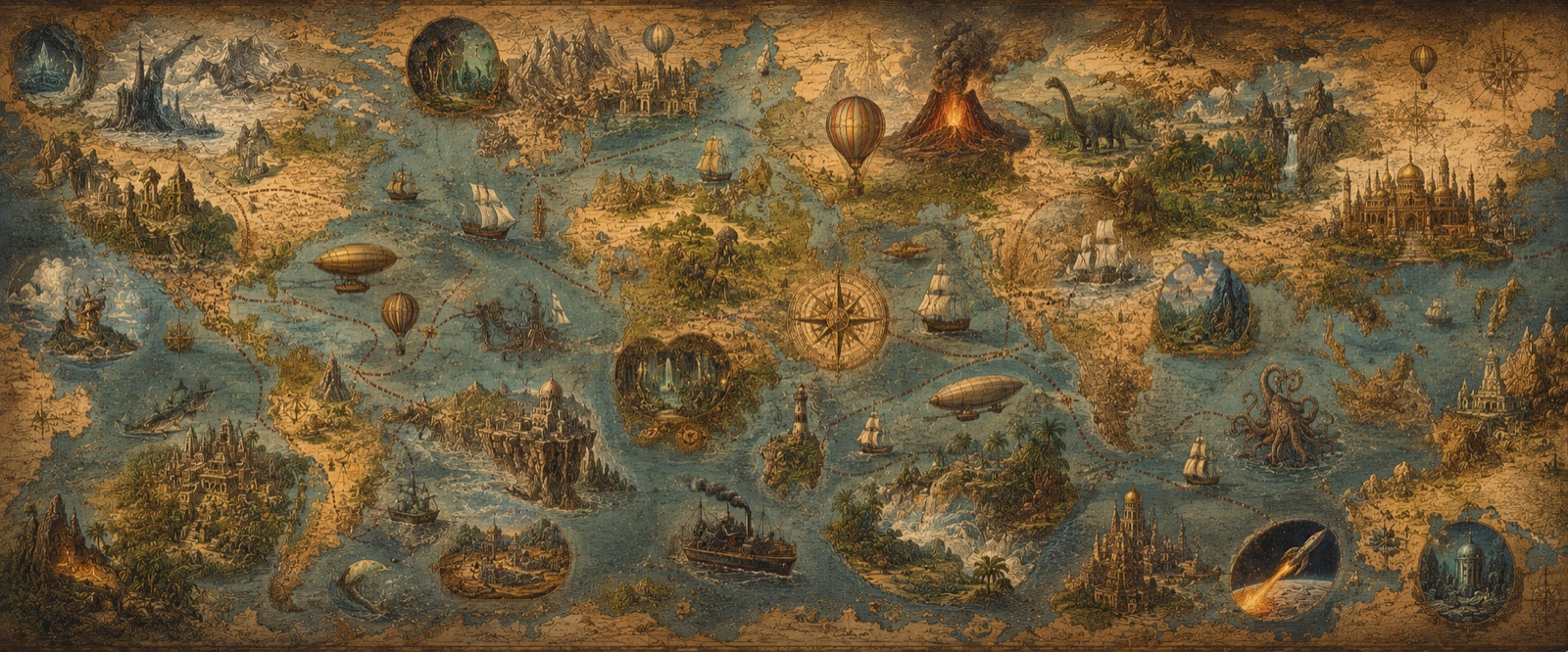 La carte des voyages extraordinaires
