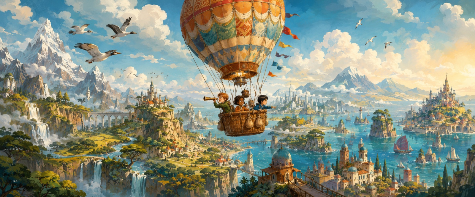 Grand voyage en montgolfière autour du monde
