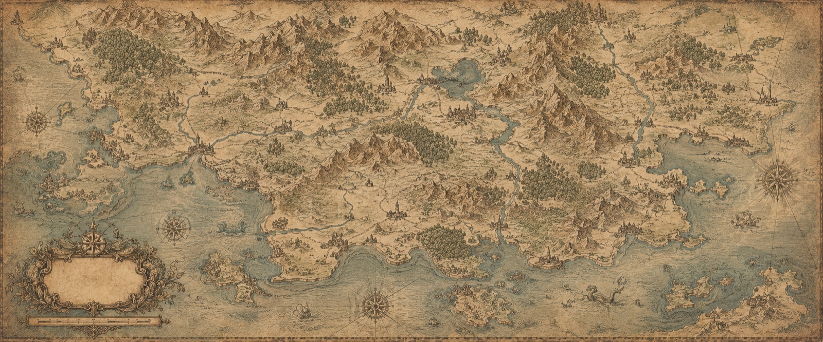 Carte d'une région imaginaire